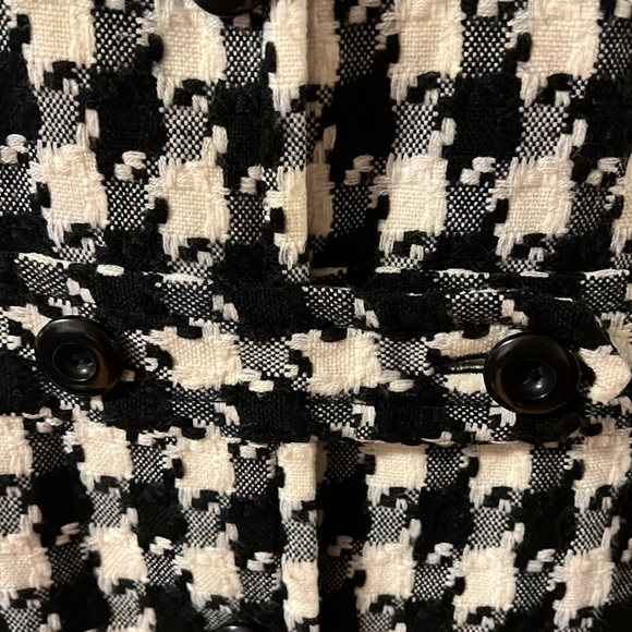 Larry Levine stylish trench  houndstooth style jacket - Picture 3 of 9